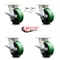 Service Caster 5 Inch Kingpinless Green Poly on Steel Wheel Caster Brakes 2 Swivel Locks, 4PK SCC-KP30S520-PUR-GB-SLB-BSL-2-SLB-2 - alternate 5